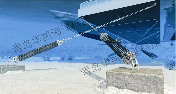 近海浮式光電平臺(tái)和浮式碼頭高彈性系泊錨繩